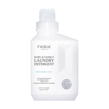 FAIRIA baby and family laundry detergent white bottle