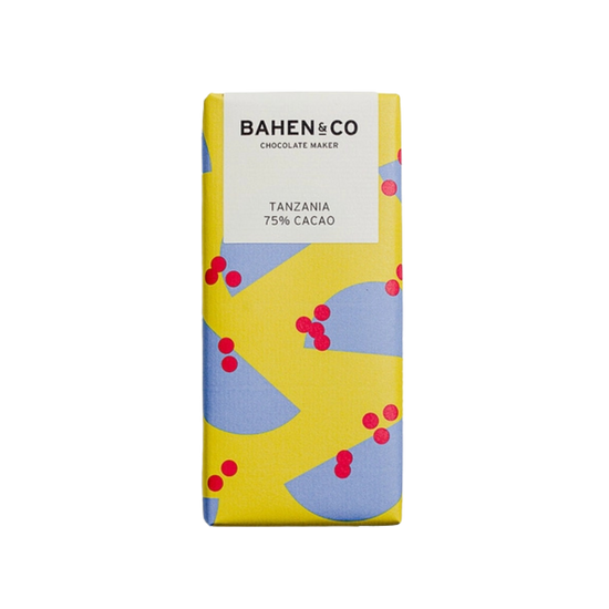 Chocolate bar bahen & co tanzania in bright colour