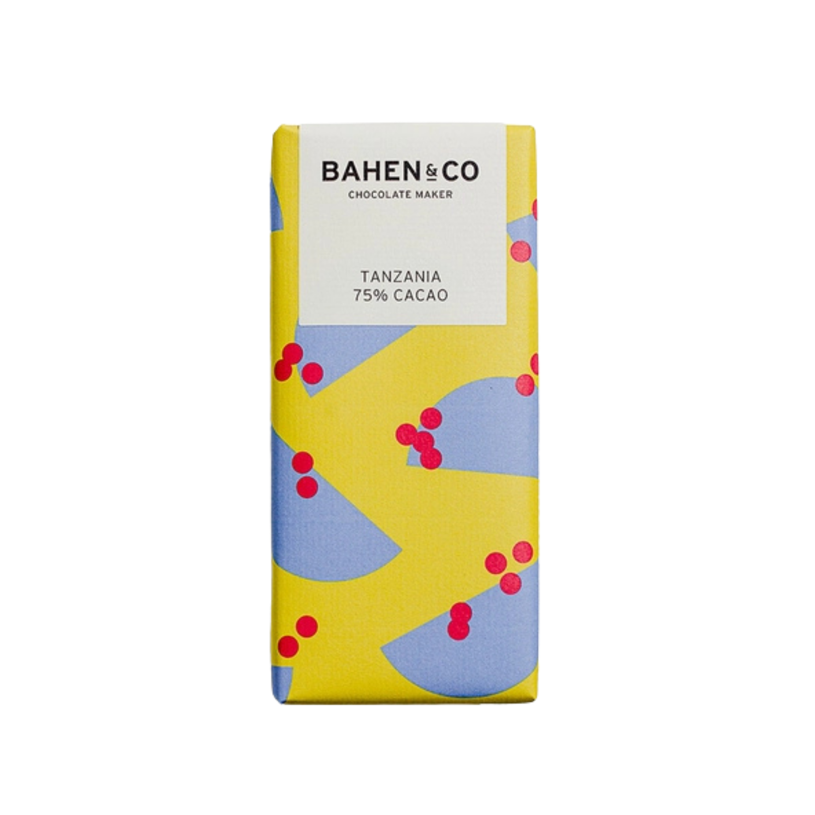Chocolate bar bahen & co tanzania in bright colour