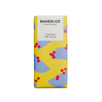 Chocolate bar bahen & co tanzania in bright colour
