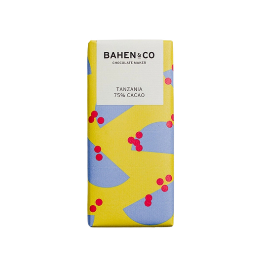 Chocolate bar bahen & co tanzania in bright colour
