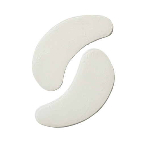 White U-shaped eye masks on a white background