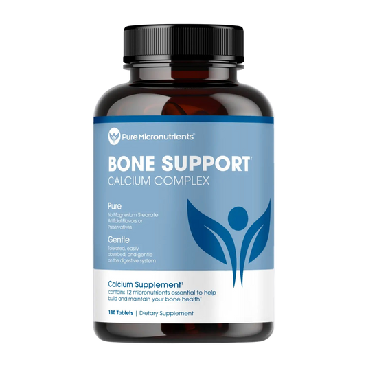 Bottle of Pure Micronutrients Bone Support Calcium Complex on a transparent background