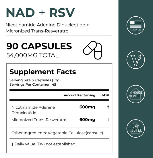 NAD + Resveratrol Capsules
