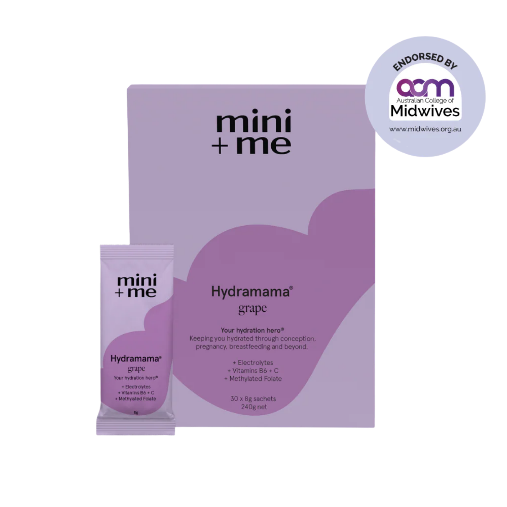 grape hydramama in box packaging and 1 sachet