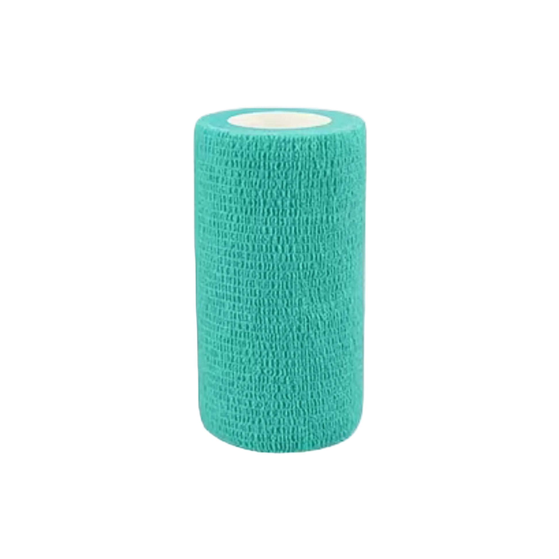 A single roll of textured teal green vet tape or bandage, shown upright.