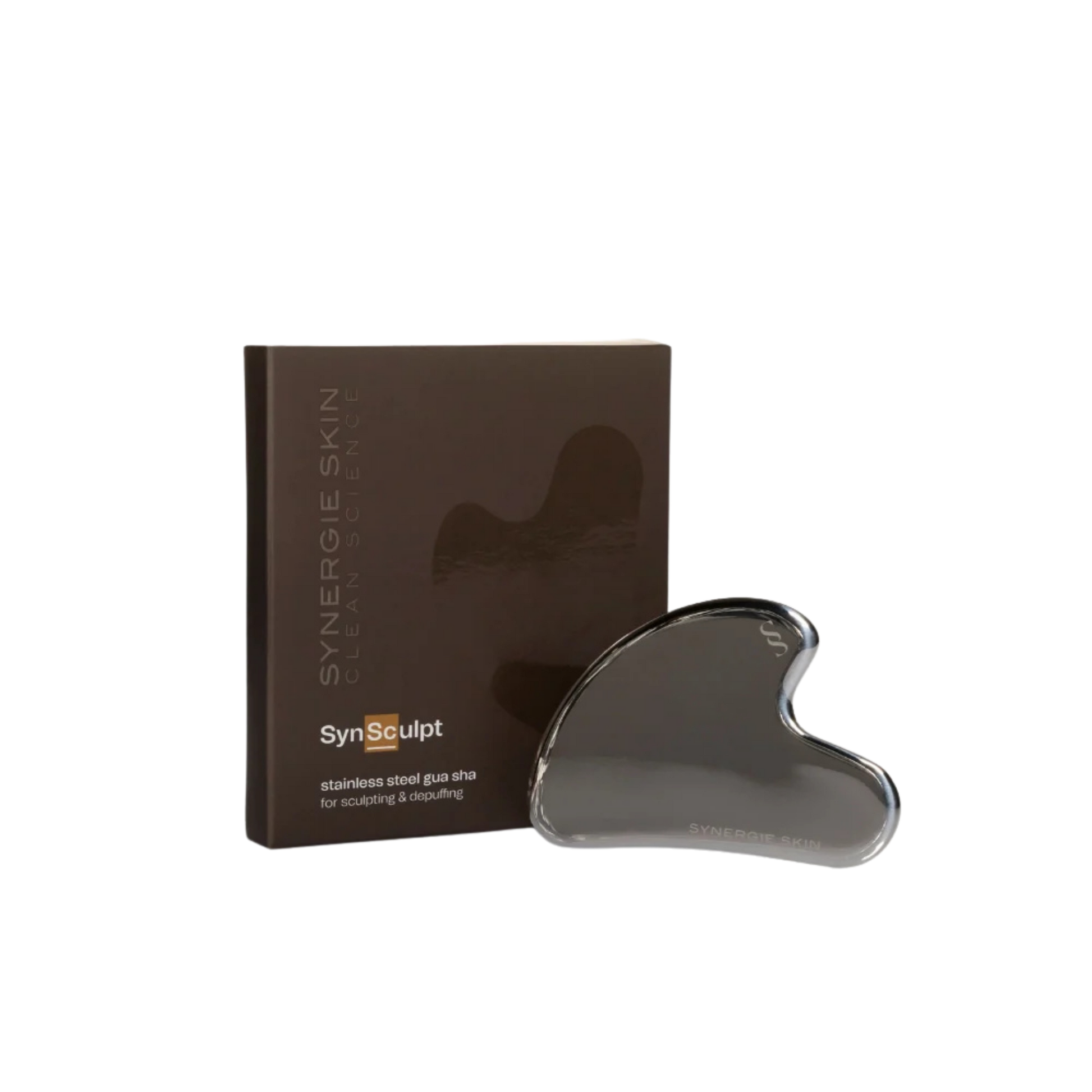 Gua Sha tool and brown box it comes in