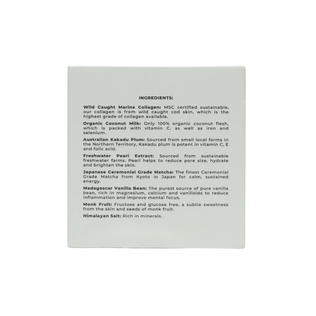 List of ingredients on a white background