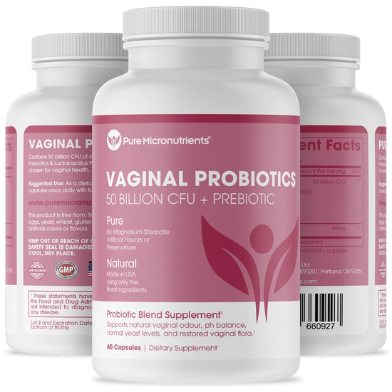 Three bottles of Pure Micronutrients Vaginal Probiotics