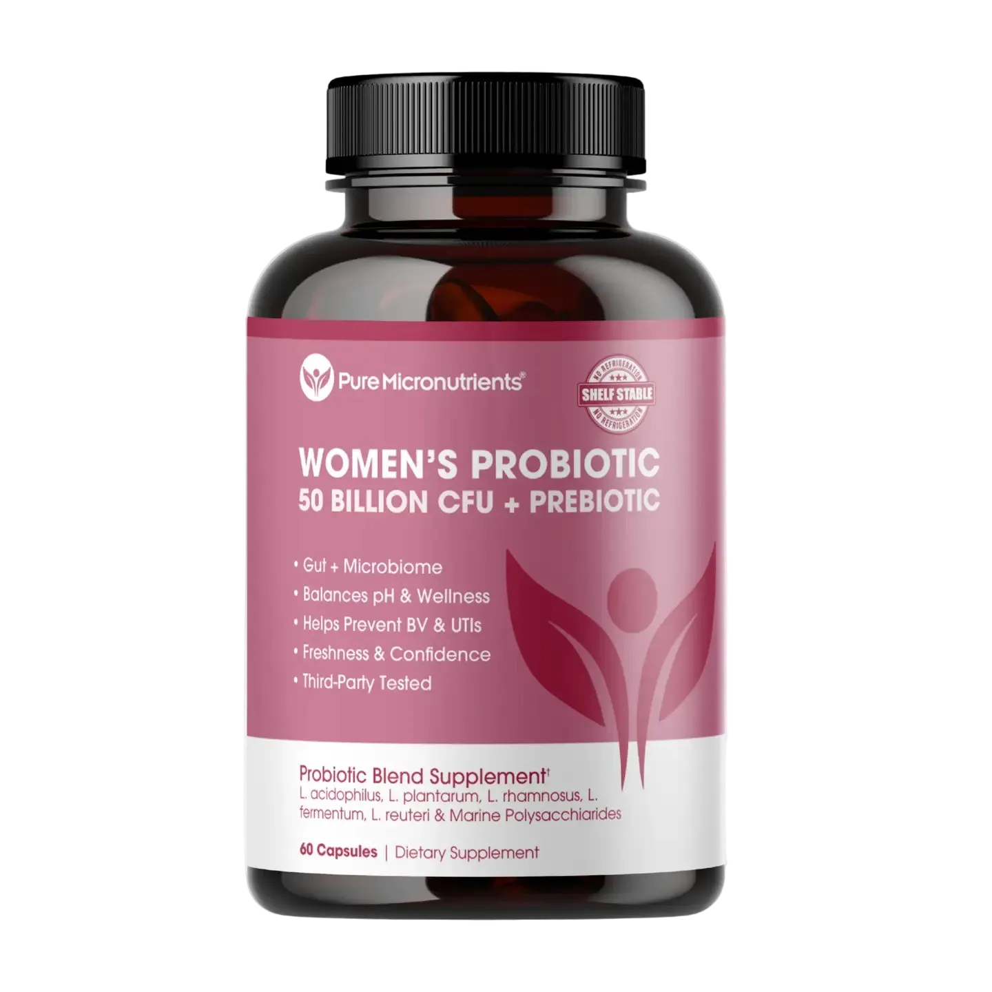 Supplement bottle labeled 'Women's Probiotic' by Pure Micronutrients